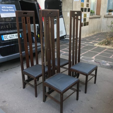 Z 4 chaises Ingram Hight Chair design Mackintosh édition Cassina
